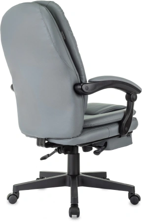 Кресло руководителя Бюрократ CH-868N-BF серый эко.кожа крестов. пластик подст.для ног