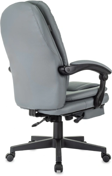 Кресло руководителя Бюрократ CH-868N-BF серый эко.кожа крестов. пластик подст.для ног