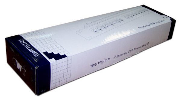 Патч-панель Lanmaster TWT-PP24STP 19" 1U 24xRJ45 кат.5e FTP