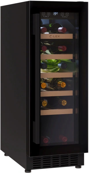 Винный шкаф Lex LWD3020BL 1-нокамерн. черный