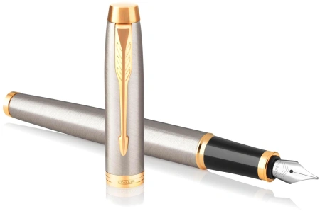 Ручка перьев. Parker IM Core F321 (CW1931649) Brushed Metal GT F сталь нержавеющая подар.кор.