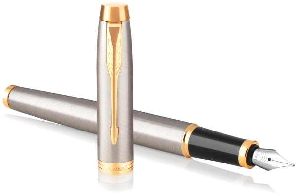 Ручка перьев. Parker IM Core F321 (CW1931649) Brushed Metal GT F сталь нержавеющая подар.кор.