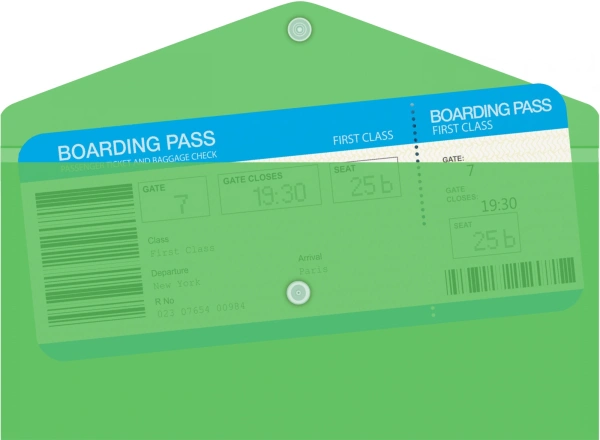 Конверт на кнопке Бюрократ -PK805AGRN пластик 0.18мм зеленый TRAVEL формат