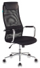 Кресло руководителя Бюрократ KB-9N черный TW-01 TW-11 сетка/ткань с подголов. крестов. металл хром