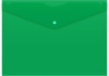 Конверт на кнопке Бюрократ -PK803ANGRN A4 непрозрачный пластик 0.18мм зеленый