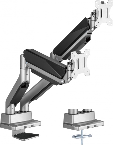 Кронштейн для мониторов Ultramounts UM718 серый 17"-35" макс.15кг крепление к столешнице поворот и н