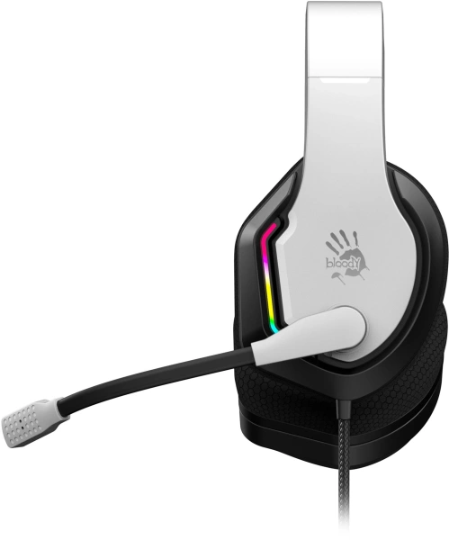 Наушники с микрофоном A4Tech Bloody G260p белый/черный 2м мониторные USB (G260P)