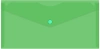 Конверт на кнопке Бюрократ -PK805AGRN пластик 0.18мм зеленый TRAVEL формат
