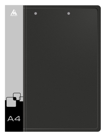 Папка метал.зажим/метал.зажим Бюрократ -PZ07C+C A4 пластик 0.7мм кор.20мм торц.карм с бум. встав ассорти