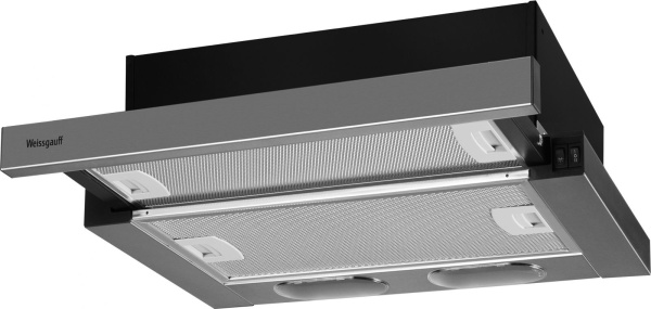 Вытяжка встраиваемая Weissgauff TEL 450 X нержавеющая сталь управление: кнопочное (1 мотор)