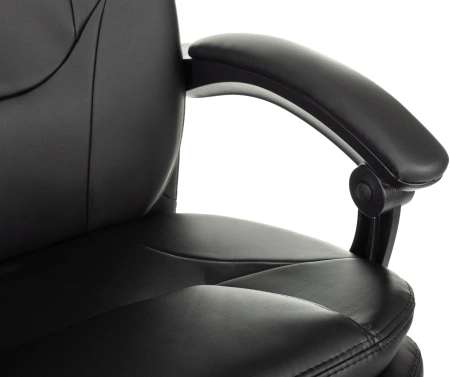 Кресло руководителя Бюрократ CH-868N-BF черный эко.кожа крестов. пластик подст.для ног