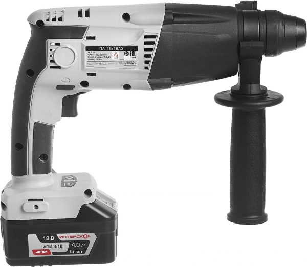 Перфоратор Интерскол ПА-18/18Л2 АПИ патрон:SDS-plus уд.:1.3Дж аккум. (кейс в комплекте)