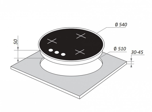Газовая варочная поверхность Maunfeld EGHG.43.23CB\G черный