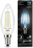 Лампа филам. Gauss 7Вт цок.:E14 свеча 220B 4100K св.свеч.бел.нейт. C37 (упак.:10шт) (103801207)
