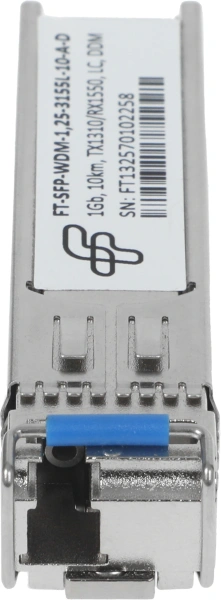 Модуль оптический Future Technologies FT-SFP-WDM-1,25-3155L-10-A-D Модуль оптический FT-SFP-WDM-1,25-3155L-10-A-D (1Gb, 10km, TX1310/RX1550, LC, DDM)