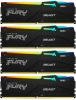 Память DDR5 4x32GB 5600MHz Kingston KF556C40BBAK4-128 Fury Beast Black RGB RTL Gaming PC5-44800 CL40