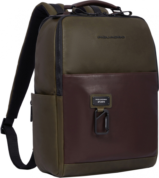 Рюкзак Piquadro Harper CA6289AP/VETM зеленый/темно-коричневый кожа