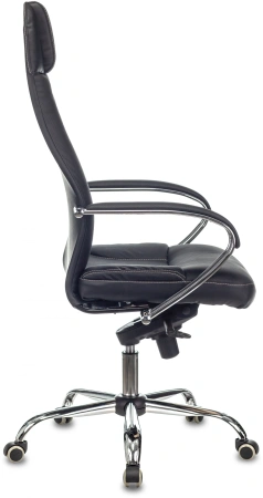 Кресло руководителя Бюрократ CH-609SL/ECO черный эко.кожа крестов. металл хром