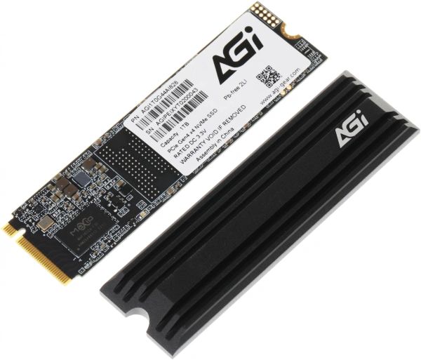 Накопитель SSD AGi PCIe 4.0 x4 1TB AGI1T0G44AI828 AI828 M.2 2280