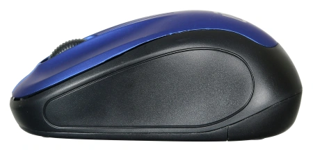 Мышь Оклик 665MW черный/синий оптическая (1600dpi) беспроводная USB для ноутбука (4but)