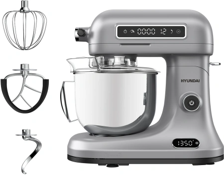 Миксер планетарный Hyundai HYM-S8551 1600Вт серебристый