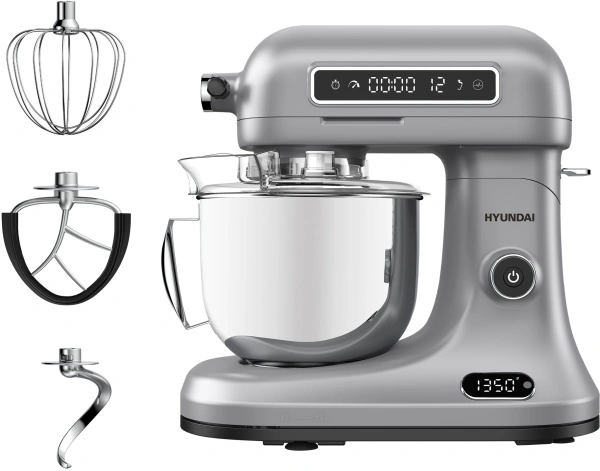 Миксер планетарный Hyundai HYM-S8551 1600Вт серебристый