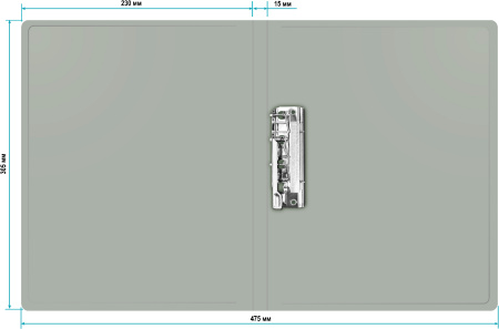 Папка метал.зажим Buro -ECB04CGREY A4 пластик 0.5мм серый