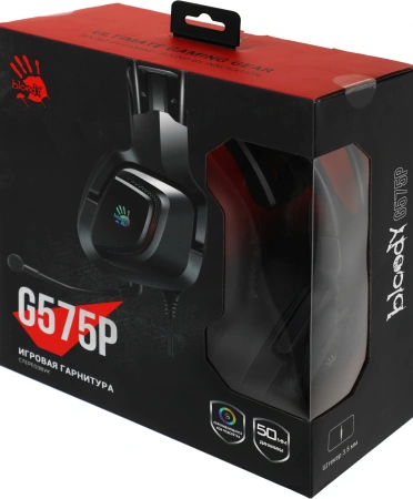 Наушники с микрофоном A4Tech Bloody G575P черный 2м мониторные оголовье (G575P 4PIN+USB/BLACK)