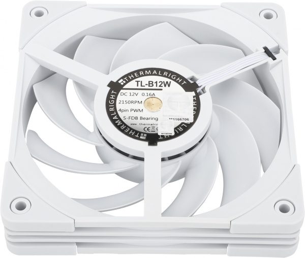 Вентилятор для корпуса Thermalright TL-B12-W 120х120x25.6 белый 4-pin 28.1дБ Ret