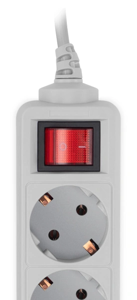 Сетевой фильтр PC Pet AP01006-5-G 5м (5 розеток) серый (пакет ПЭ)