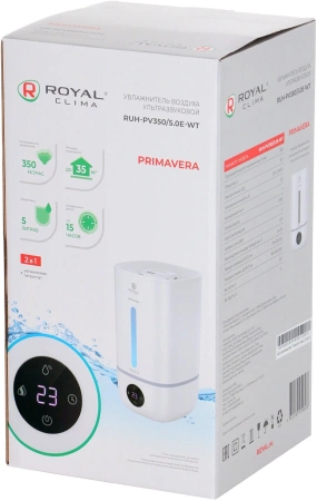 Увлажнитель воздуха Royal Clima RUH-PV350/5.0E-WT 23Вт (ультразвуковой) белый
