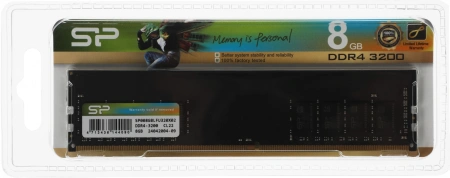 Память DDR4 8GB 3200MHz Silicon Power SP008GBLFU320X02 RTL PC4-25600 CL22 DIMM 288-pin 1.2В single rank Ret