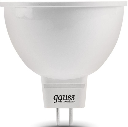 Лампа светодиодная Gauss Elementary MR16 9Вт цок.:GU5.3 спот 220B 2700K св.свеч.бел.теп. MR16 (упак.:10шт) (13519)