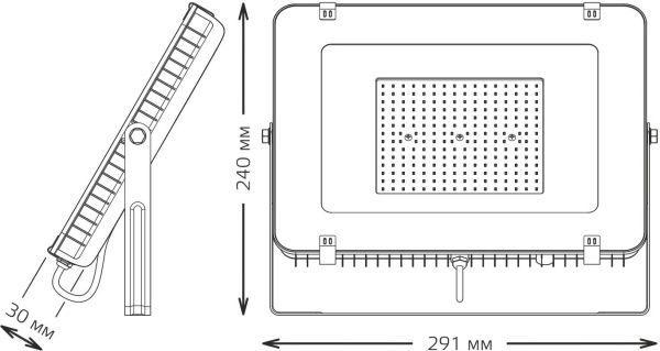 Прожектор уличный Gauss Qplus 613511100 светодиодный 100Втчерный