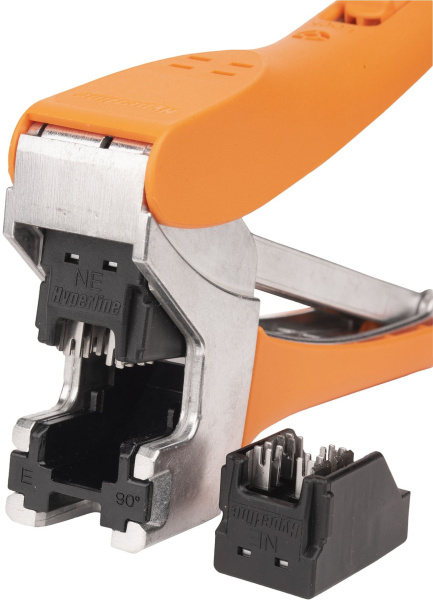 Инструмент обжимной Hyperline HT-KJNE-TOOL для модуля (упак:1шт) оранжевый