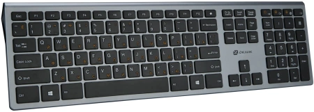 Клавиатура Оклик 890S серый/черный USB slim Multimedia (1784239)