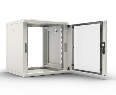 Шкаф коммутационный ЦМО (ШРН-М-12.500.1) настенный 12U 600x456мм пер.дв.металл 50кг серый 456мм 20.9кг 180град. 610мм