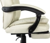 Кресло руководителя Бюрократ T-9950MSG-F слоновая кость эко.кожа крестов. пластик подст.для ног
