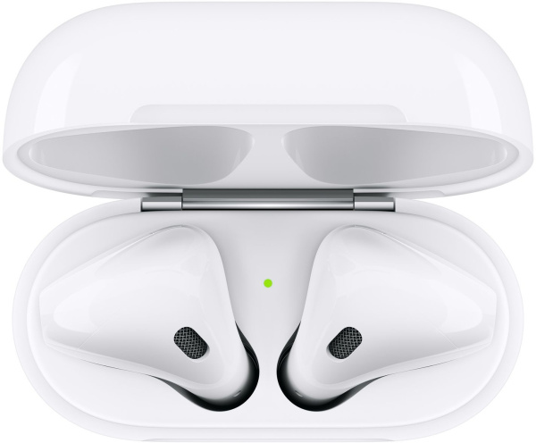 Гарнитура вкладыши Apple AirPods 2 A2032/A2031/A1602 белый беспроводные bluetooth (MV7N2HN/A)