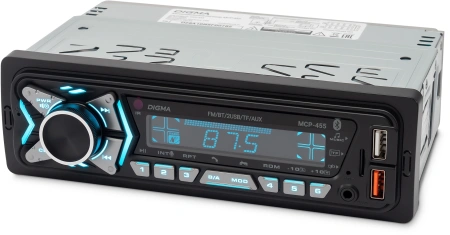 Автомагнитола Digma MCP-455 1DIN 2x45Вт 4