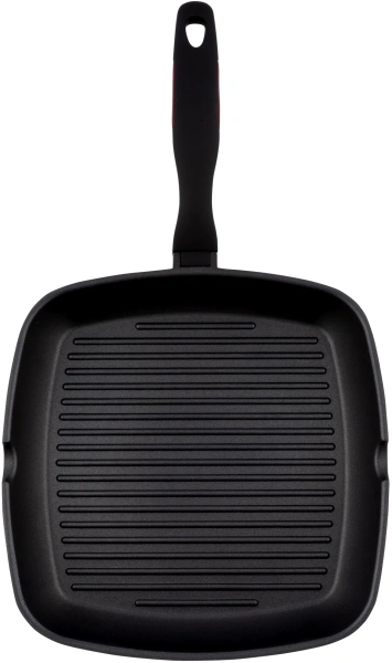 Сковорода-гриль Rondell Perfect RDA-1562 квадратная 28см покрытие: Xylan Plus ручка несъемная (без крышки) черный