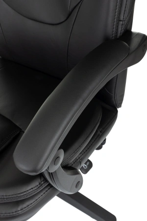 Кресло руководителя Бюрократ CH-868N-BF черный эко.кожа крестов. пластик подст.для ног