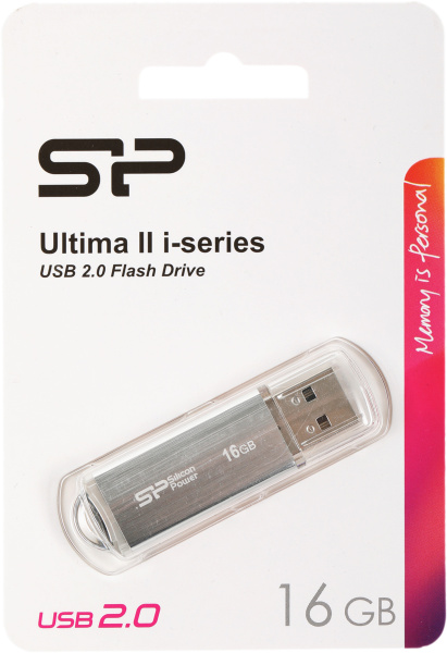 Флеш Диск Silicon Power 16Gb Ultima II-I Series SP016GBUF2M01V1S USB2.0 серебристый