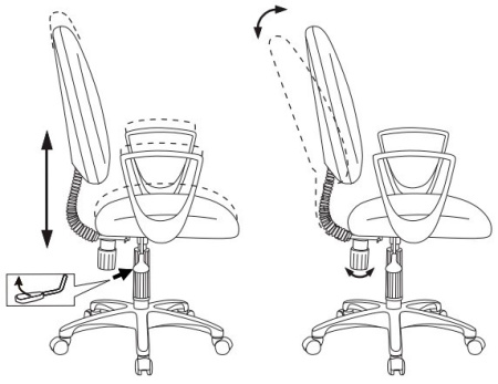Кресло Бюрократ CH-1300N черный Престиж+ сиденье черный 3C11 крестов. пластик