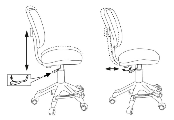 Кресло детское Бюрократ CH-W204/F оранжевый бэнг крестов. пластик подст.для ног пластик белый