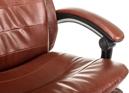 Кресло руководителя Бюрократ T-9950MSG-F коричневый эко.кожа крестов. пластик подст.для ног
