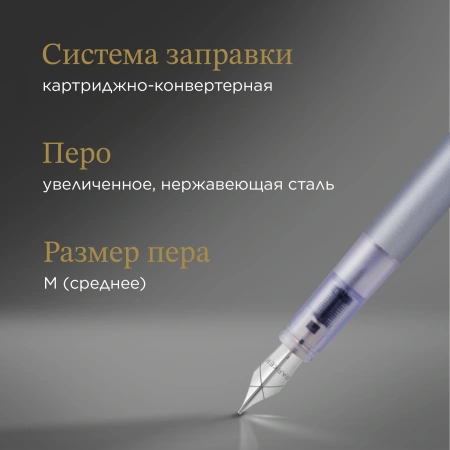 Ручка перьев. Parker Vector XL F21 (CW2159745) Silver Blue CT M сталь нержавеющая подар.кор.