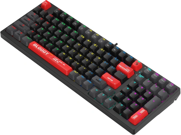 Клавиатура A4Tech Bloody S98 механическая черный/красный USB for gamer LED (S98 RED)