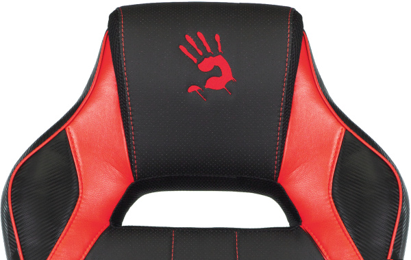 Кресло игровое A4Tech Bloody GC-300 черный/красный эко.кожа/ткань крестов.