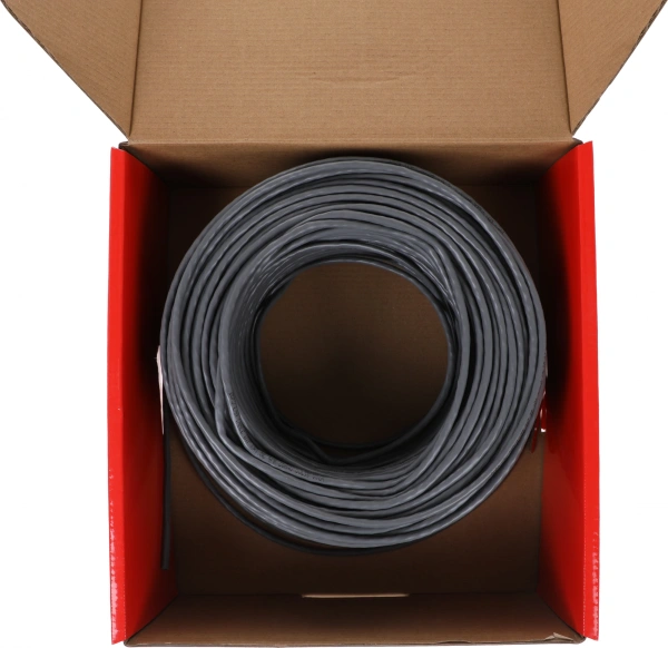 Кабель сетевой Buro UTP 4 пары cat5E solid 0.40мм Cu 305м серый